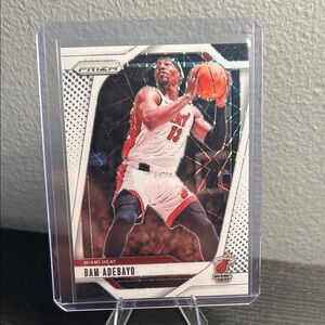 Bam Adebayo White Lazer Prizm Miami Heat numbered 128/275 color match